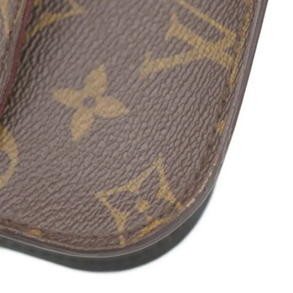 LOUIS VUITTON Black Monogram Leather Clutch Bag